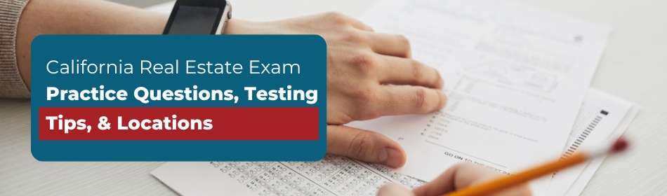 Focused real estate professional studying for the exam