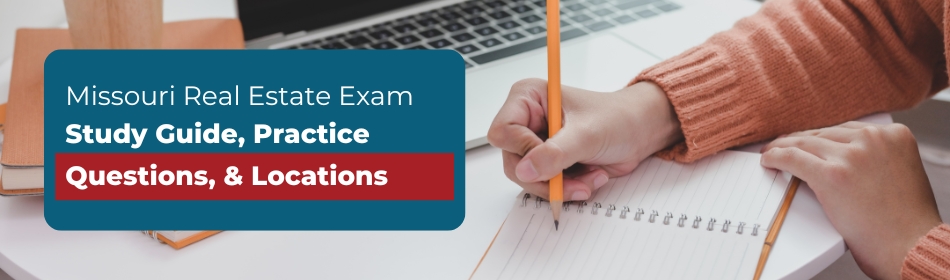 Real estate agent taking a certification exam to advance their career